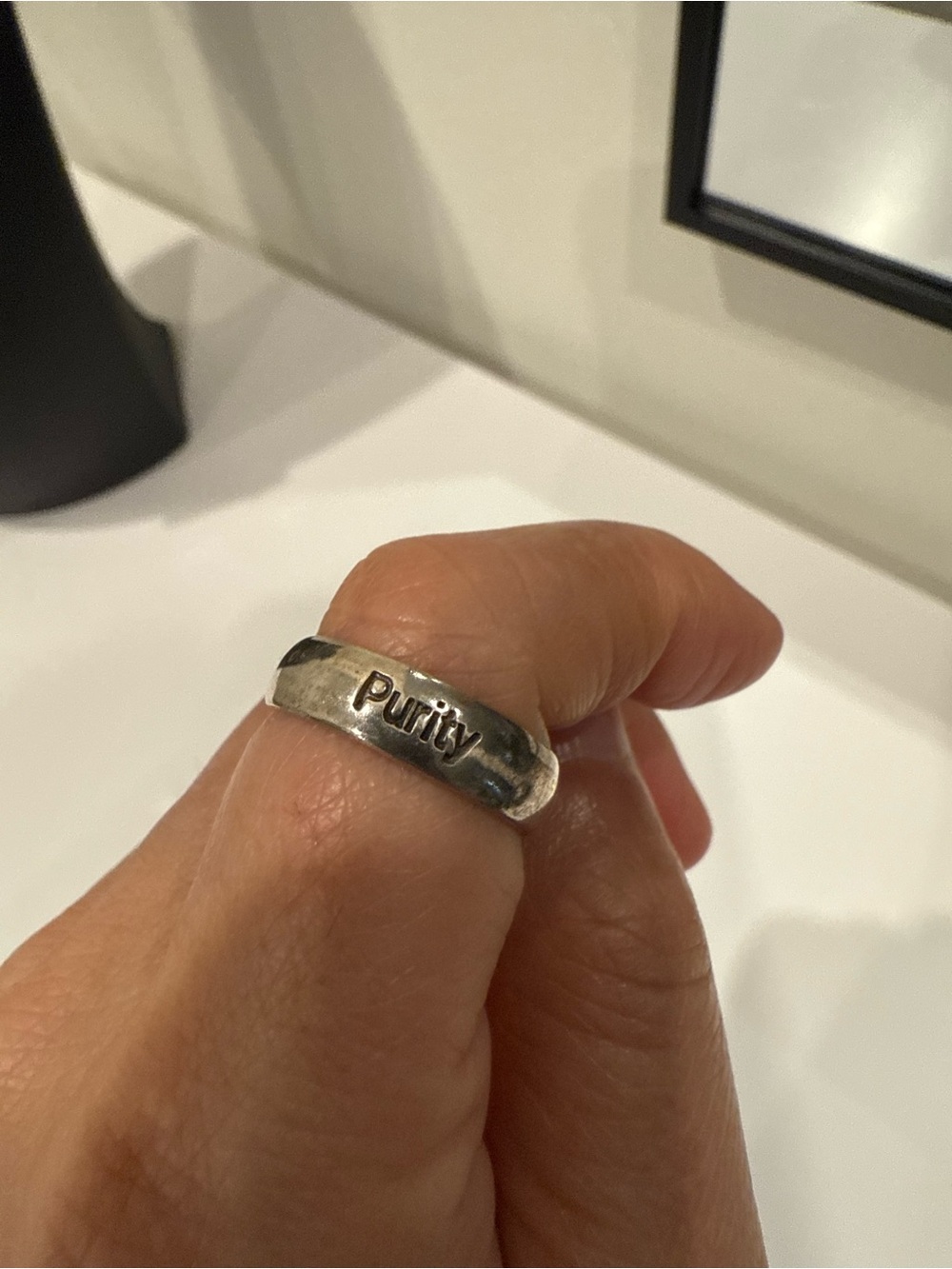 Sterling silver 925 Purity Ring - 'Purity' Engraved